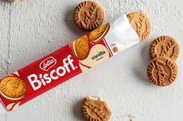 Biscoff cookies in a pack