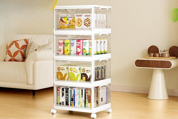 Grab These 4-Tier Clear Storage Bins for Just $36 on Amazon