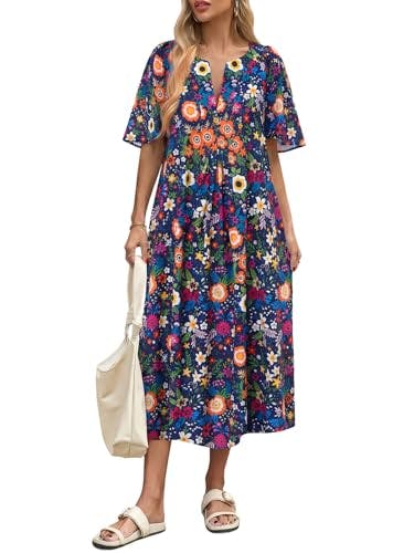 Women's Flutter Short Sleeve Maxi Dress