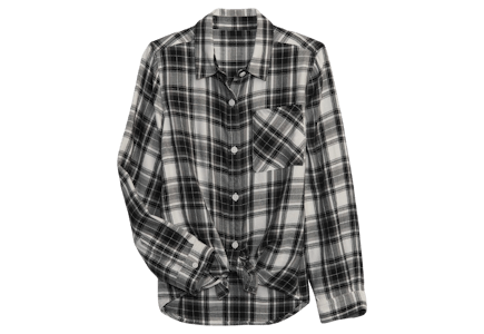 Kids' Tie Front Flannel