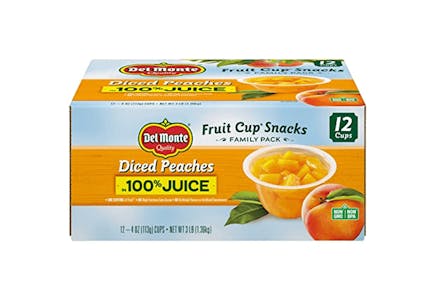 Del Monte Diced Peaches Fruit Cups