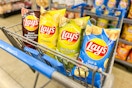 4 bags of lays chips in Walmart shopping cart
