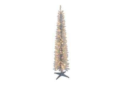 Pre-Lit Tinsel Christmas Tree