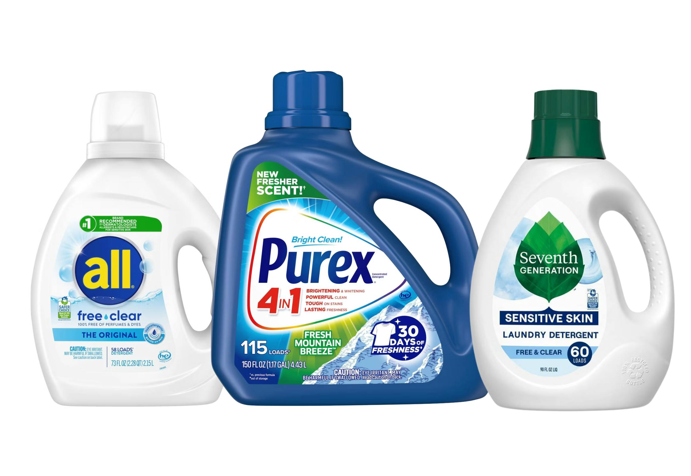 3 Laundry Detergent Bottles