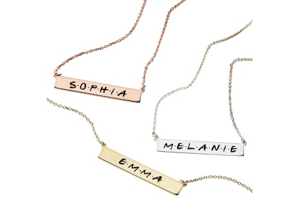 Personalized Name Bar Necklace