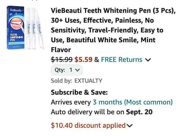 Teeth Whitening Pens cart