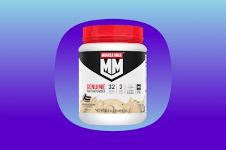 muslce milk protein powder on Blue KCL template