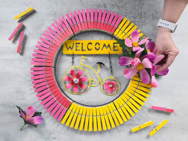 Welcome the New Season With Dollar Store DIY Spring Wreaths card image