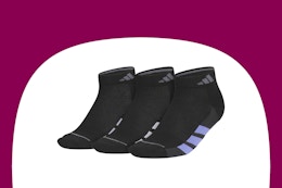 Adidas Women's Low-Cut Socks 3-Pack, $7.91 on Amazon card image