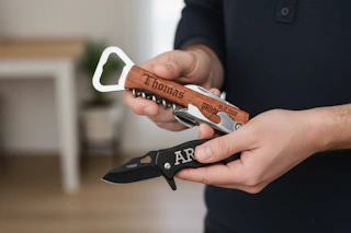 someone holding a pocket knife 