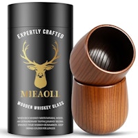 Wooden Whiskey Glasses 2-Pack