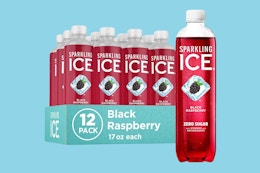 Sparkling Ice Black Raspberry Sparkling Water, as Low as $8.49 on Amazon card image