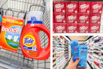 tide, dr pepper, and secret side by side