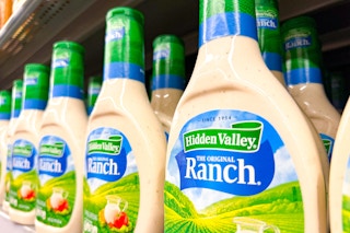Ranch dressing bottles at Walmart