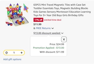 blocks Amazon receipt