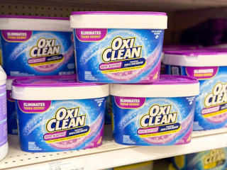oxiclean tubs sitting on a target shelf