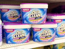 oxiclean tubs sitting on a target shelf