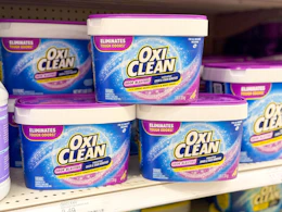 oxiclean tubs sitting on a target shelf