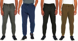 four men model orvis jogger on white background