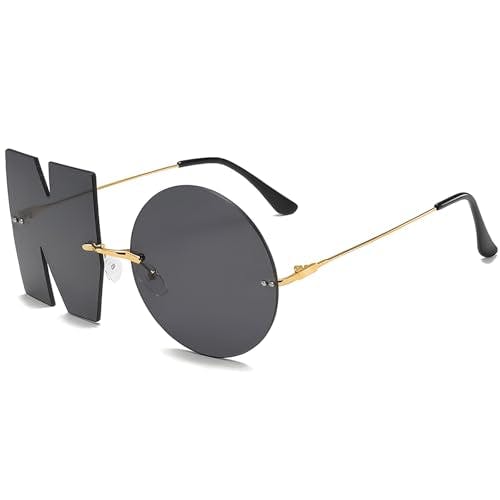 Playful No Design Rimless Sunglasses