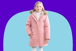 XMWEALTHY Girls Winter Coat Warm Fleece Puffer Jacket.