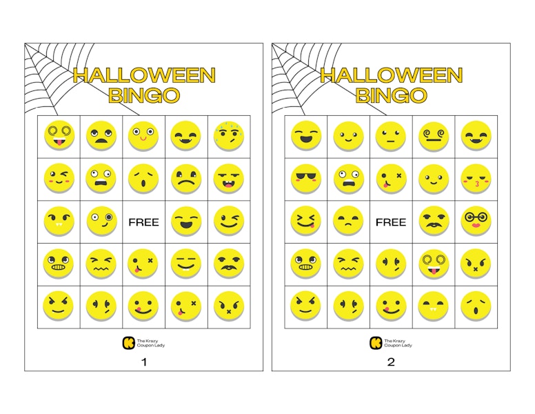 Halloween Bingo Printables Emojis