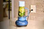 Lifestyle image the Ninja BlendBoss Personal Blender in the color blue