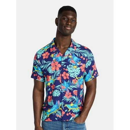 Men's Graphic Button-Up Shirt