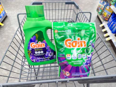 gain laundry items in walgreens cart