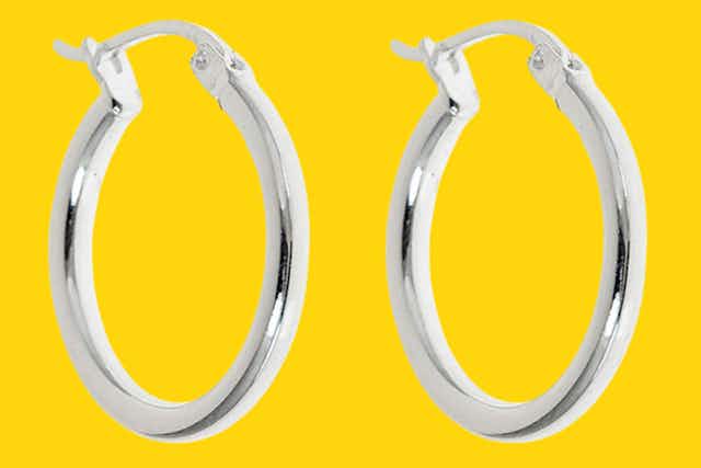 Sterling Silver Hoop Earrings, Only $4.99 Shipped card image