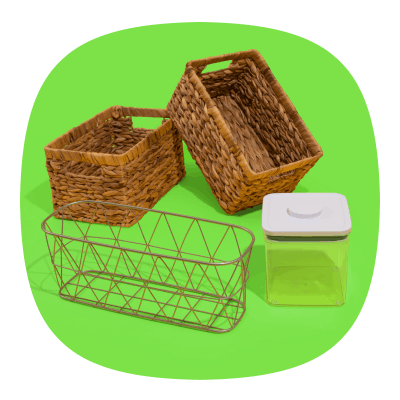 Squircle shaped image of Storage themed commercial photography