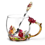 Enamel Glass Coffee Mug