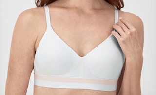 a person wearing a bra