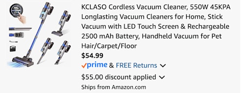 Cart vacuum