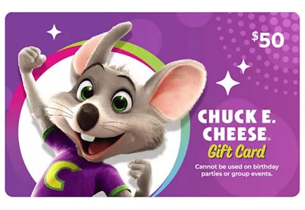 $50 Chuck E. Cheese eGift Card
