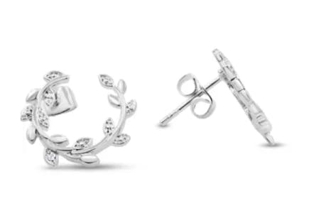 Vine Leaf Diamond Earrings