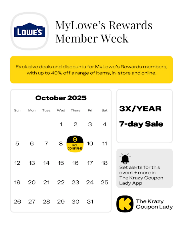 How to Shop MyLowe's Rewards Week in 2025 - The Krazy Coupon Lady