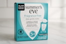 close up of summer's eve wipes