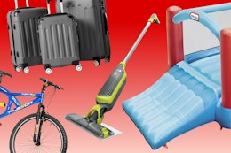 $72 Adult Bike and $75 Luggage — Walmart's Best 50% Off or More Deals card image