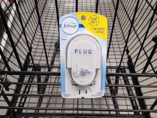 febreze warmer in shopping cart at kroger