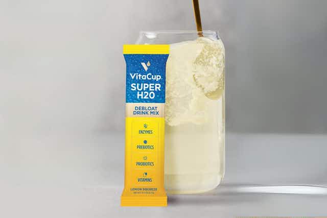 VitaCup 16-Count Super H2O Drink Mix, Now as Low as $12 on Amazon card image