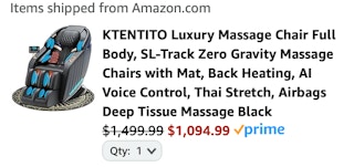 KTENTITO Luxury Massage Chair Full Body, SL-Track Zero Gravity Massage Chairs 