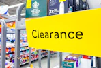 yellow clearance sign