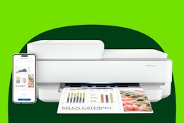 HP All-in-One Printer and $50 Worth of Instant Ink Cards, Just $39.98 at QVC card image