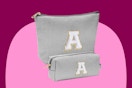 Personalized Initial Makeup Pouches B0D1X2BZM7