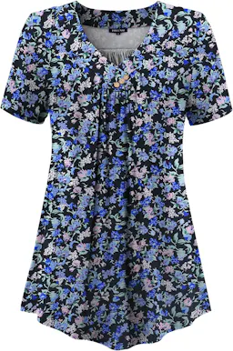 Women's Plus Size Floral Tunic Top