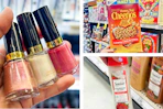 collage with revlon, cheerios, and suave products