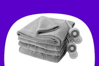 Stock image of the Sunbeam heated microplush blanket