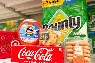 target groceries on a shelf