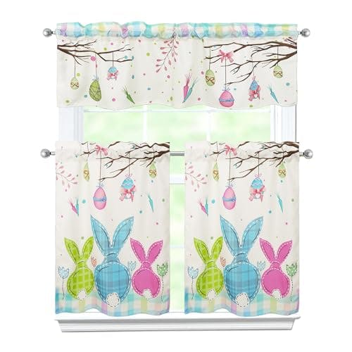 Easter Kitchen Curtain 3-Piece Set